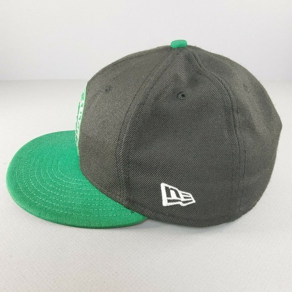New Era 59Fifty Boston Celtics 7 3/8 Two Tone Fitted Black Hat Hardwood Classics - Picture 4 of 8